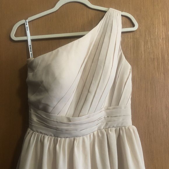 POMUYOO Women's One Shoulder Drawstring Back Thigh Slit Maxi Dress Size 8 - Picture 3 of 14